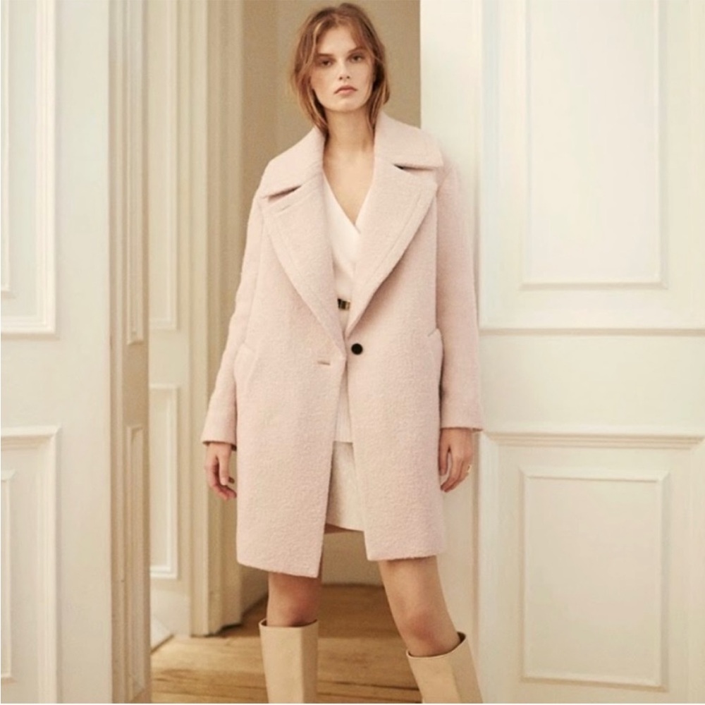 Banana Republic Wool Coat Blush | Tailored Minimalist Layer | Size small